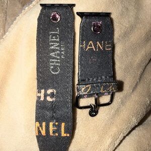 Authentic Upcycled Chanel Color Pop Denim Sivella Watchband size 3, 38/41mm